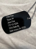 Biker Life Tag Emergency Necklace (No allergies or medical condition)